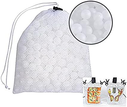 Locisne Sous Vide Cooking Balls BPA Free 20mm 250 Balls with Mesh Drying Bag, Reduces Heat Loss & Water Evaporation, For Anova, Joule Cookers Water Bath Cooking, Sous Vide Container and Precision Immersion Circulator