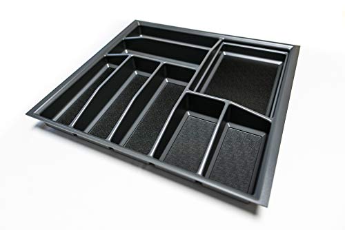 LANA solution 60er Schublade - Besteckeinsatz - Maßanfertigung (Anthrazit, ohne Schneidebrett)