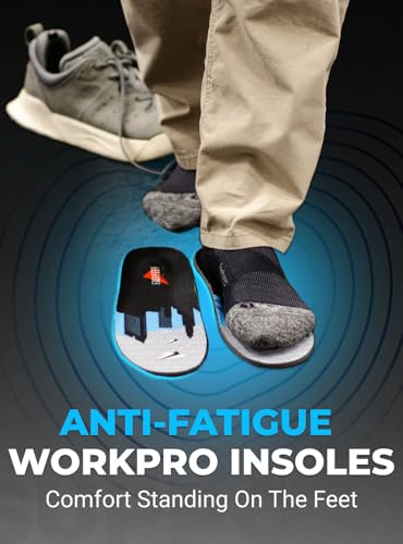 Image of Orthotic Work Anti Fatigue Insoles - Arch Support Shoe Insoles Men Women - Odor Control Cushioning Insert for Plantar Fasciitis Pain and Metatarsalgia - Work Boot Insoles for Standing All Day