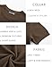 PJ PAUL JONES Mens Summer Tee Short Sleeve Knit Shirts Casual Crew Neck Pullover Tees Coffee
