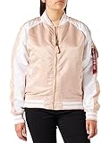Bolsillo interior ALPHA INDUSTRIES MA-1 OS LW Raglan Chaqueta, Rosa (Pale Peach-640), XS para Mujer