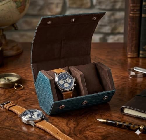 Image of essart 2 slot watch roll case