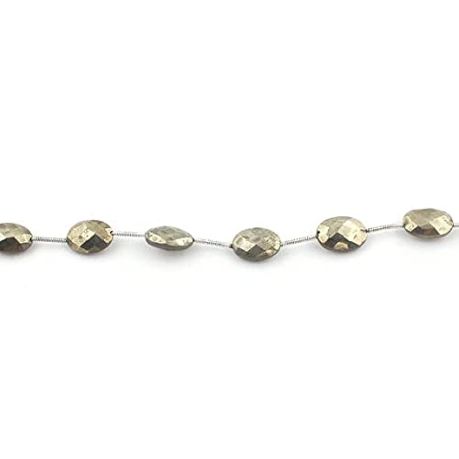 Pyrite naturelle éliminez les perles asymétriques avec nos briolettes ovales SB4514