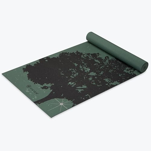 Gaiam Print Yoga Mat, Non Slip Exercise & Fitness Mat for All Types of Yoga, Pilates & Floor Exercises by Gaiam - Used condition - US$20.68