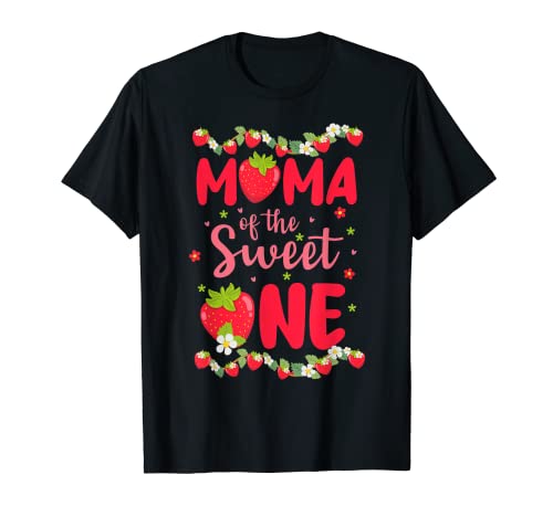 Mama Of The Birthday Girl Camisa Strawberry Sweet One Mommy Camiseta