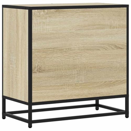Table de Chevet Chêne Sonoma en Bois d'Ingénierie et Métal Stable - 8