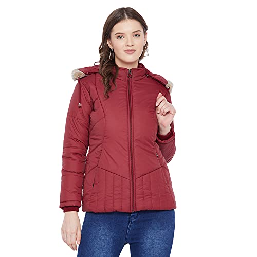 Image of VERO AMORE Women's Black winter wear full sleeve solid parka Jacket-2072A
