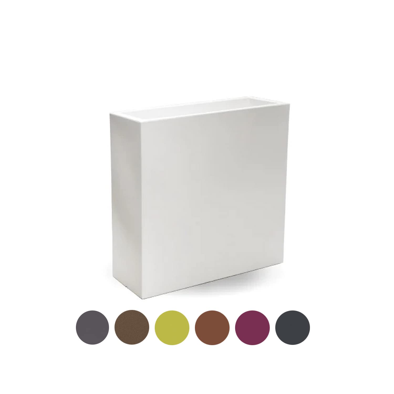 Vaso Fioriera In Resina Rettangolare H 80 CM Bianco mod. Flowerpot Top