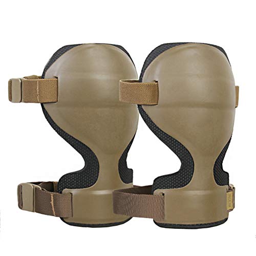 QZY Militar Táctica Arco Rodilleras, Anti-Impacto Rodilleras para Deportes Extremos Caza Motocicletas De Escalada,Brown Cover