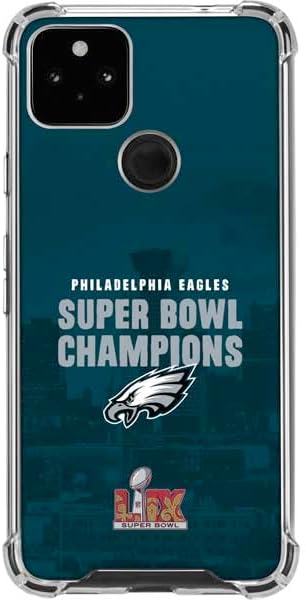 Skinit Clear Phone Case Compatible with Google Pixel 4a 5G - Officially Licensed NFL Philadelphia Eagles Super Bowl LIX Champions Design