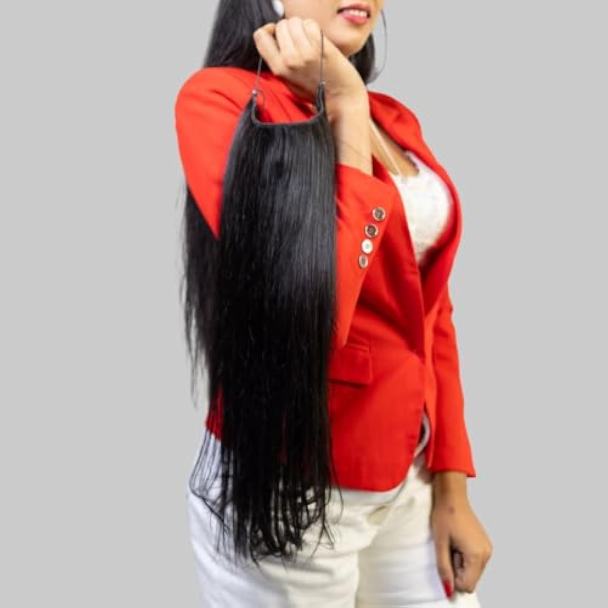 Halo Hair Extensions For Women, Light Brown, 24 Inch