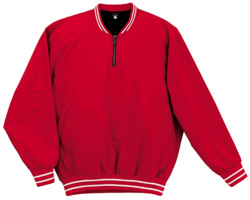 DESCENTE 長袖プルオーバーコート L レッド STD-410