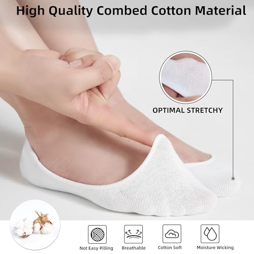 Image of ATBITER No Show Socks Womens Flats - 6 /12 Pairs Low Cut Invisible Non Slip | Ultra Ankle Liner Footies Anti-slip Hidden Socks for Sneakers Loafer Boat High Heels Summer Yoga Pilates Shoe Size 6-9 /9-11