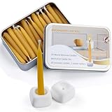 Meditation Beeswax Candles Set, 20 Minutes Bees Wax Candles 40Pcs, 2.6 Inch Small Prayer Taper Candle - Smokeless, Dripless and Non-Toxic for Home, Women Gifts, Yoga