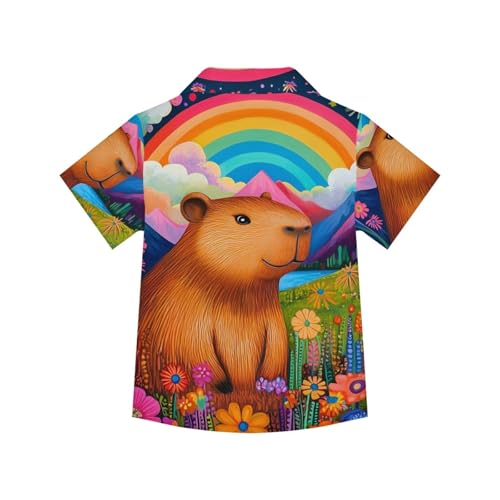 Cumagical Kids Hawaiian Shirt Short Sleeve Breathable Boys Girls Beach Party Shirt2