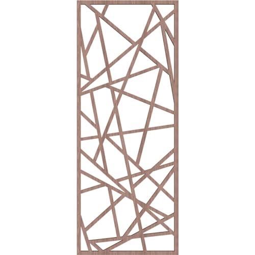 Image of Conway Decorative Pierced Fretwork Wood Wall Panels, 9 3 /8 inchW x 24 3 /8 inchH x 3 /8 inchT, Walnut