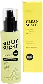 Sugar Sugar Wax Clean Slate Micellar Cleansing Water, Vegan and Hypoallergenic, Makeup Remover, Toner(1 CT)