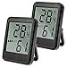 EEEKit Thermomètre D'ambiance Numérique 2 pièces, Mini Hygromètre Hygromètre avec Icônes Confortables, Moniteur de Température Ambiante pour Serre de Bureau à Domicile pour Chambre de Bébé