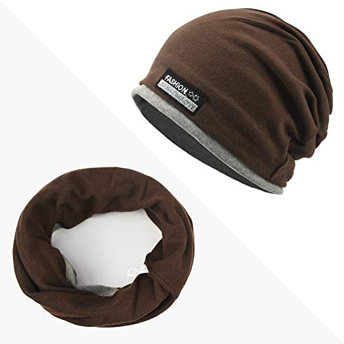Bonnet tricoté automne hiver haut vide en maille premium et bavoir couvre-chef