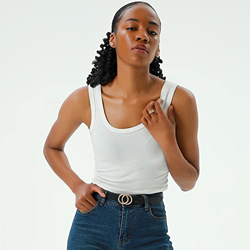 MORELESS 2 Pack Thin Belts for Women Jeans Dress Skinny Waist Belt with Gold Buckle3