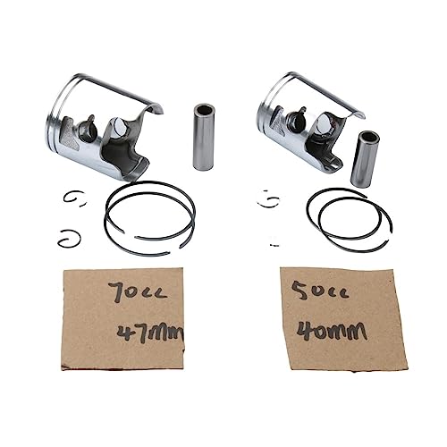 Spinotto pistone 12mm Kit pistone 50cc 70cc adatto for motocicletta a 2 tempi RCR Enduro SMT SM 50 D50B0 40mm 47mm(50cc 40mm)