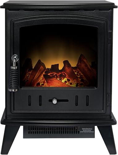 Adam Aviemore Elektrokamin in Schwarz