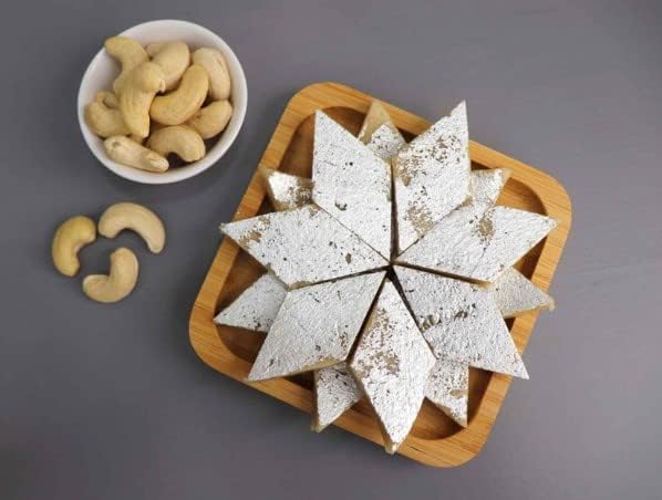 Kaju Barfi 1.50 kg Delicious Indian Traditional Sweets For All Occasions Raksha Bandhan,Marriage, Diwali, Holi, Ganesh Chaturthi Festival Treat For Family & Friends