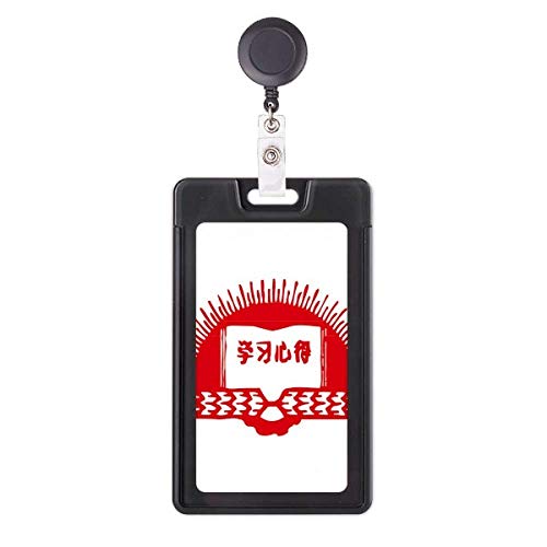 Pochette de protection badge Book Sun enrouleur rétractable rouge patriotique