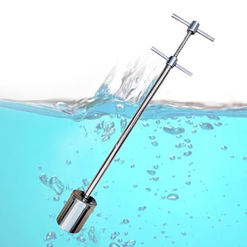 SRNSAEB Heavy Duty Water Sampler Cups with Stainless Steel Pole, Removable Water Sampling Dipper/Liquid Sample Tubes Collection Rod for Reservoirs/Sewage Outfalls/Irrigation(50cm/1.6ft,200ml)