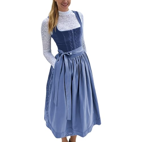 Dirndl-Komplettsets - Midi Dirndlkleid Trachtenkleid inkl. Trachtenrock und Dirndlschürze, 2 Teilig...