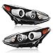 TTUN AUTO Headlights with Halogen Bulbs and LED Daytime Running Lamp Applicable for 2017-2022 Kia Sportage Left + Right Side(Not Compatible with AWD Model)