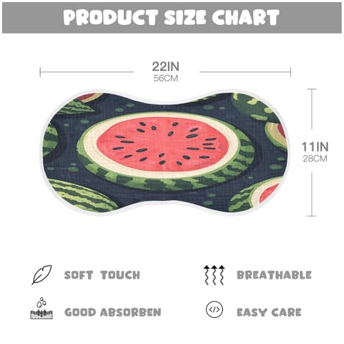 Watermelons Plant Burp Cloths Cotton Baby Washcloths,Large 22x11in Burping Cloth Absorbent and Soft for Newborn Baby Boys and Girls,4 Pack4