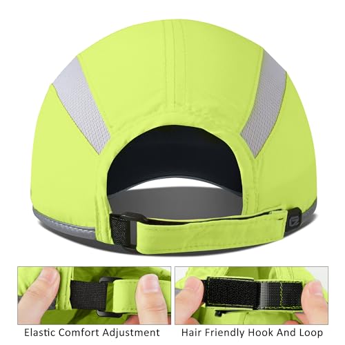 Image of GADIEMKENSD Reflective Folding Outdoor Hat Unstructured Design UPF 50+ Sun Protection Sport Hats for Womens and Mens