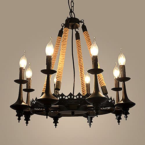 BODAHL Industrieller Retro-Kronleuchter aus Schmiedeeisen, Persönlichkeit,...