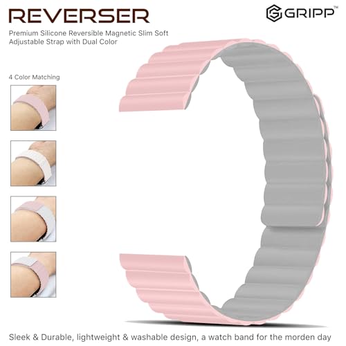 Image of GRIPP Reverser Premium Silicone Magnetic Watch Strap for 40mm /41mm /42mm, Watch Series 11 /10 /9 /8 /7 /6 /5 /4 /3 /2 /1, SE 3 /2 /1, Slim, Lightweight, Adjustable (Watch Not Included)
