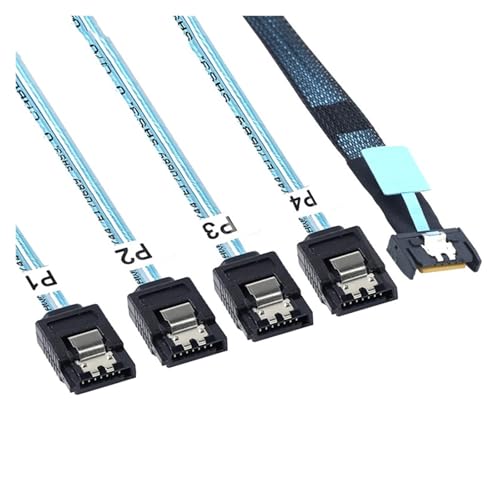 Cable Extensor 8654 MCIO 4I 38Pin a 4X SATA PCI-E PCIE5.0