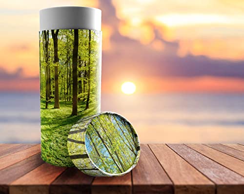 Image of Eco Friendly Emerald Forest Biodegradable Cremation Urns - Adult Ashes Scattering Tube
