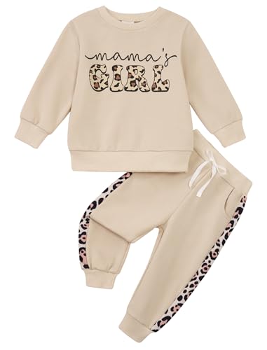 Image of Toddler Baby Boy Girl Clothes with Pockets 2PC Long Sleeve Pullover Sweatshirt and Pants Infant Fall Winter Outfit