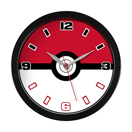 Pokémon Horloge murale noire, rouge et blanche POK3155