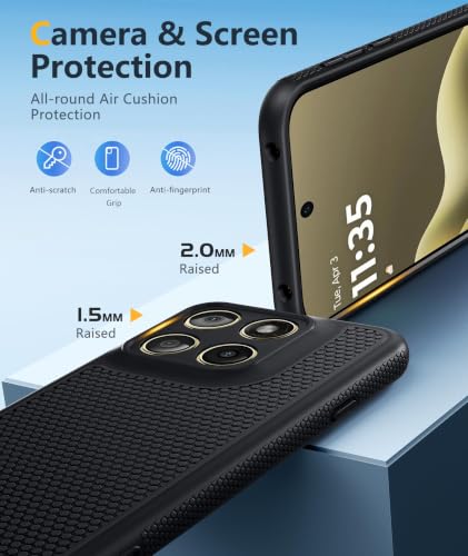 Image of FNTCASE for Motorola Edge 2026 Case: Moto Edge 2026 Case with Screen Protector Non-Slip 14FT Military Grade Drop Protection, Shockproof, Slim Fit, Anti-Scratch TPU Matte Phone Cover (Black)