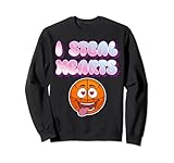 groovy i steal hearts funny valentines basket kids girl felpa