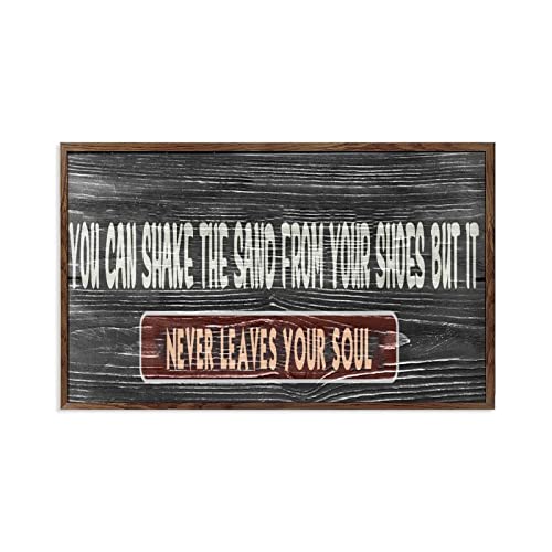 Panneau mural vintage en bois 30x56cm décor marin breton et déco chalet