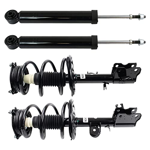Image of TRQ Front and Rear Complete Strut Assembly & Shock Absorber Kit Complete Strut & Coil Spring Assembly Compatible with 2014-2019 Infiniti QX60 2013-2020 Nissan Pathfinder