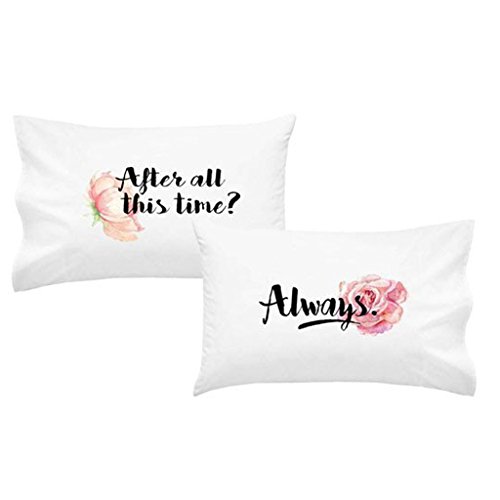 Oh, Susannah After All This Time Always. Pillowcase Set - Ideal Couples Pillow Case Set - 2 20x30 Standard/Queen Size Wedding