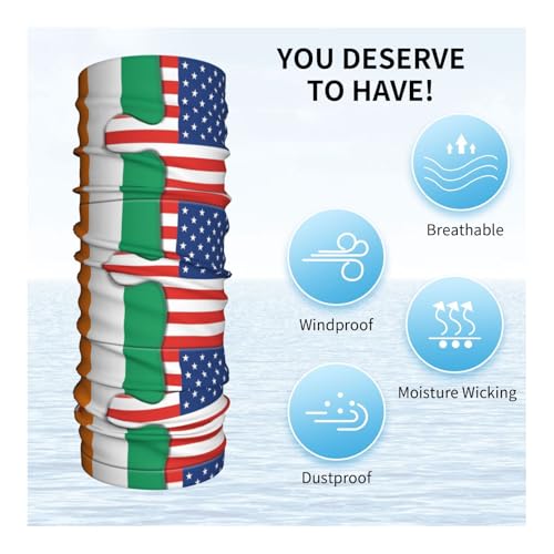 Neck Gaiter Cote D’ivoire Ivorian And American Flag Usa Friendship Face Mask Bandana Rave Face Cover Scarf Mask Balaclava Headband Head Wrap Sports Headwear Outdoors For Men Women4