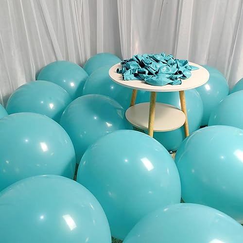 Image of 90 Packa Teal Balloons 18 inch Turquoise Latex Big Balloons for Party Decorations and Events ZWZLIULIAN