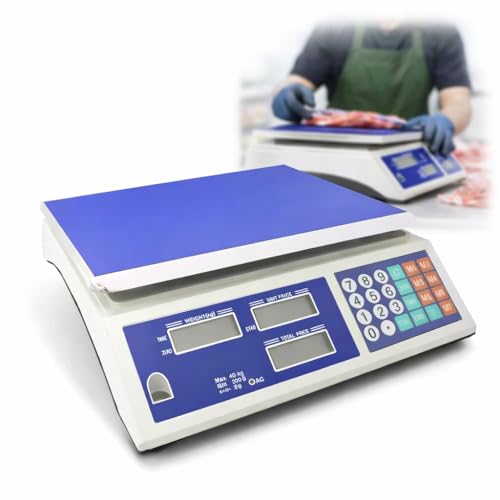 Balança Digital Eletrônica 40kg Alta Precisão Inox com Bateria Recarregável Bivolt Profissional