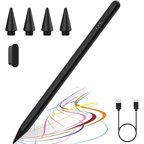 Stylus Pen Compatible with iPad 2018-2022, 10min Charge, Palm Rejection, Tilt Sensitivity Stylus Pencil Compatible with iPad Pro 11/12.9'',iPad Air 3rd/4th/5th,iPad 10th/6/7/8th/9th,iPad Mini 5th/6th Cover