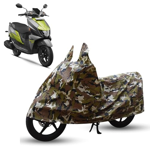 Image of Sulfar Bike Cover for Suzuki Avenis 125 (Sports Scooter) | Waterproof, Dustproof & UV Protected | All Weather Two Wheeler Cover (Army Green) New 2026 Variants