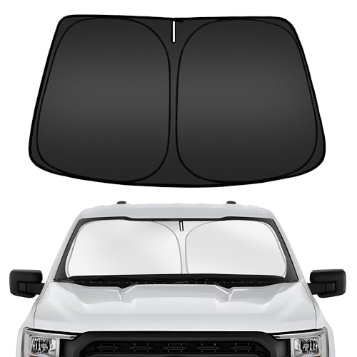 Image of ARISMOTOR Windshield Sun Shade for Ford F-150 F150 2021-2025 2026 | Custom Fit, Foldable, Front Window Sunshade Sun Visor Protector, Block UV Rays, Keep Car Cooler